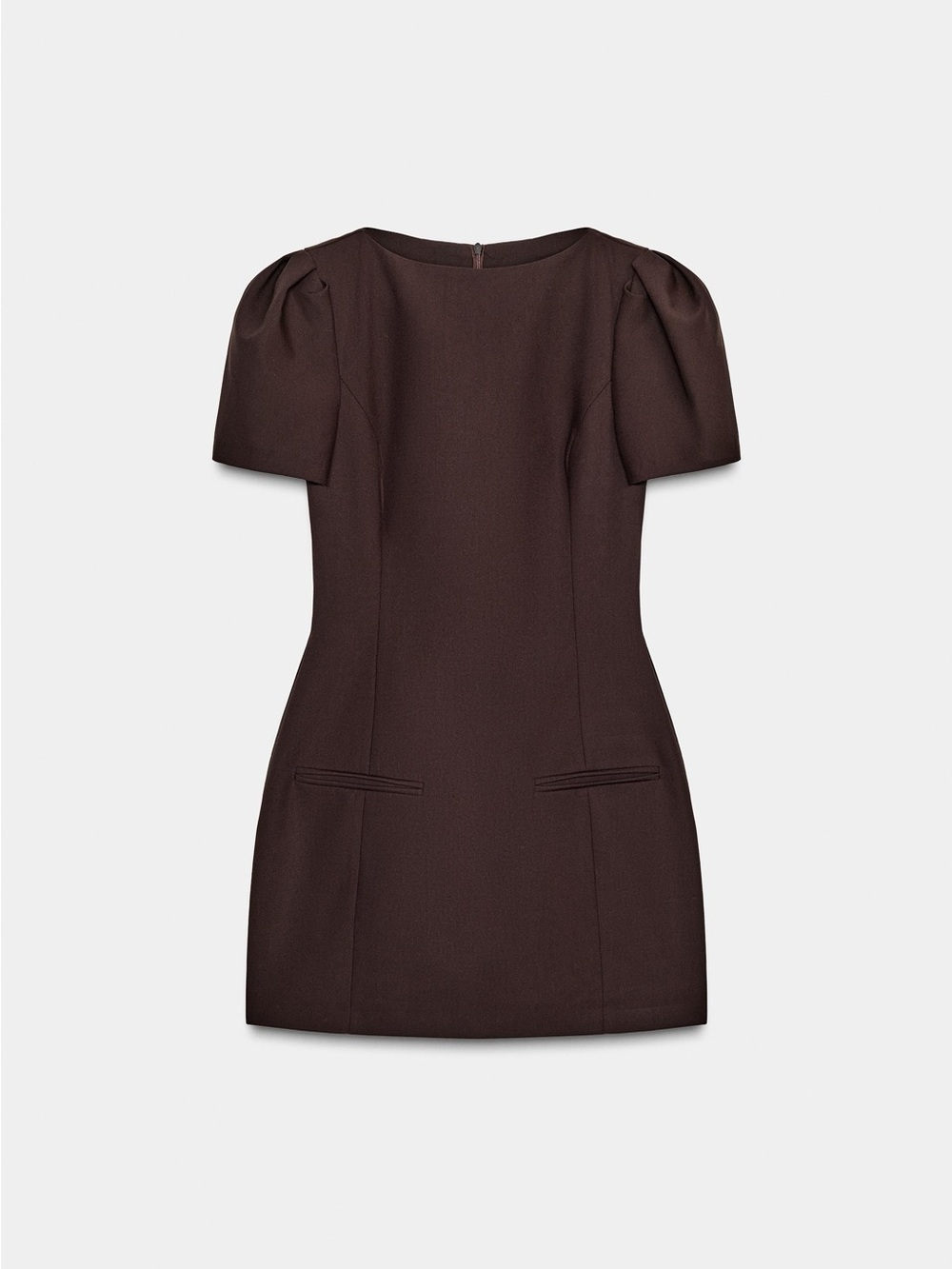 Zara new with tags brown short sleeve mini dress